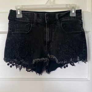 American Eagle lace detail Shorts Size 4 super super stretch